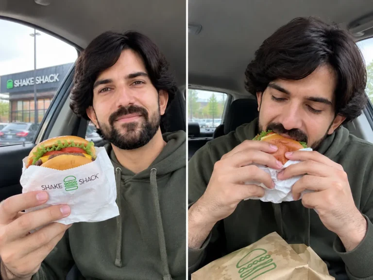 shackburger eating